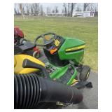 John Deere X350 mower w/ 42" deck and collection