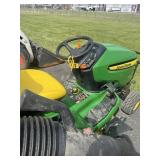 John Deere X300 mower w/ 42" deck and bagger, 295