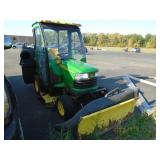 JD X585 tractor w/ 54" deck, cab, snow plow, 4WD,