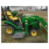 2013 JD 1026R tractor w/ loader, Yanmar ultra low