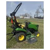 John Deere 1025R utility tractor w/ front bucket