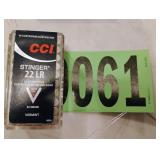 CCI Stinger 22LR hollow point ammo full box