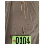 Gold toned gem womens necklace