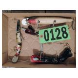 Flat of assorted hard tackle fishing lures