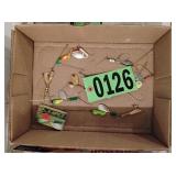 Flat of assorted hard tackle fishing lures