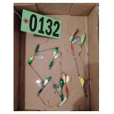 Flat of assorted hard tackle fishing lures