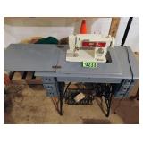 Brother sewing machine with Singer stand