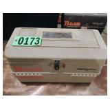 Bass Boss fishing tackle box with contents