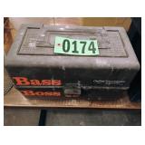 Bass Boss fishing tackle box with contents