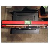 Golden Shark pool cue with case