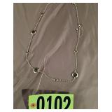 Black gem womens necklace