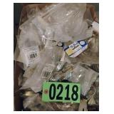 Flat of assorted hardware door handles knobs