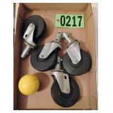 Flat of rolling wheels