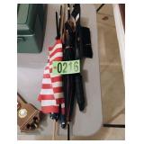 Assorted flags ice scraper umbrella