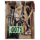 Flat of assorted gun cleaning supplies gun