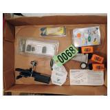 Flat of assorted gun cleaning supplies fishing