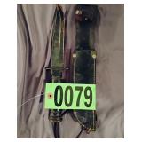 Straight knife with cover