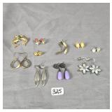 (10) various stud and dangle earring sets