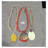 (3) large pendant necklaces