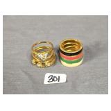 Joan Rivers gold toned stacking rings