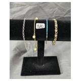 (4) small chain bracelets