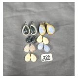 Silver toned and Gold toned teardrop dangle