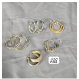 Assorted hoop earrings
