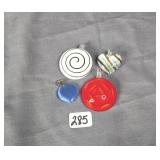 Assorted glass necklace pendants
