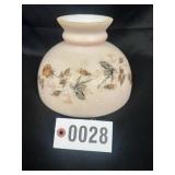 Milk glass hand painted 10" lamp globe