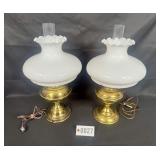 (2) pr. of vintage matching electric parlor lamps