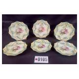 RS Prussia rose basket cake plates - (6) 7"