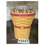 Longaberger waste basket w/ plastic liner