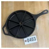 Lodge 8CB cast iron cornbread wedge pan