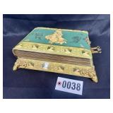 Antique Victorian celluloid book form music box &