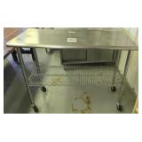49in x 24in Stainless Steel rolling prep table