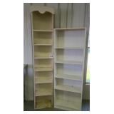 (2) white shelves