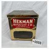 Vintage Hekman Biscuit Co. tin 11"T x 10.5"W x