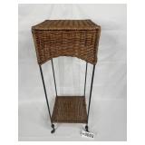 Wicker plant stand 30"T x 11" x 11"