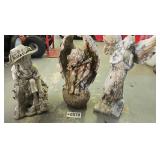 (3) plastic outdoor yard ornaments