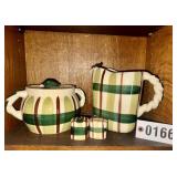 Blair "Gay Plaid" dinnerware from Replacements,