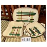 Blair "Gay Plaid" dinnerware from Replacements,