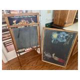 Antique easel-style chalkboard, hanging