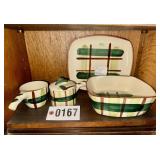 Blair "Gay Plaid" dinnerware from Replacements,