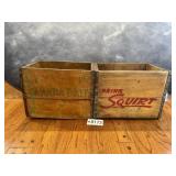 Antique wooden beverage crates, Canada Dry and