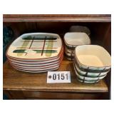 Blair "Gay Plaid" dinnerware from Replacements,