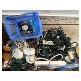 Large group of H.H. cords, strips, and adapters
