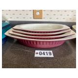 Set of 4 nesting KitchenAid stoneware baking