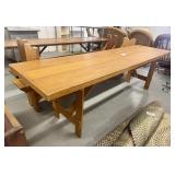 98in x 27.5in Pine wood folding table