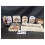 Noahï¿½s Ark themed Kitchen towels, crock, tins,