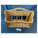 Oak magazine rack
